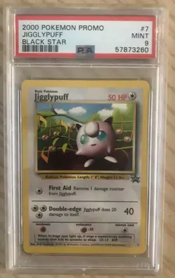 2000 Pokemon Black Star Promo Jigglypuff PSA 9 MINT #7 - Image 2