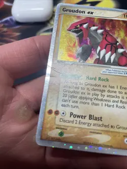 Pokemon Groudon ex 93/100 EX Crystal Guardians Ultra Rare Holo HP - Image 3