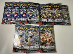 (x10) Stellar Crown Booster Packs (lot Of 10) SEALED POKEMON - Image 1