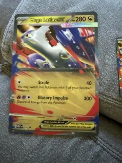 JUMBO Pokemon MEGA EVOLUTION Mega Latias ex Black Star Promo 011 Lenticular MINT - Image 2