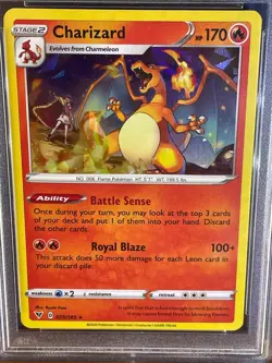 Charizard 2020 Pokemon SWSH Vivid Voltage Cracked Ice Holo 025/185 - Gem PSA 10 - Image 2