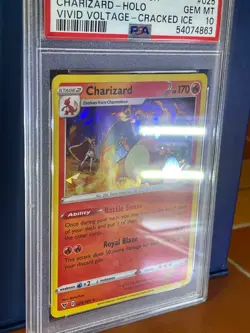 Charizard 2020 Pokemon SWSH Vivid Voltage Cracked Ice Holo 025/185 - Gem PSA 10 - Image 4