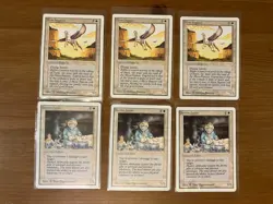Lot of 6 Vintage MTG Cards from Unlimited Edition White Magic the Gathering 1993 - Image 1