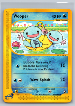 Pokemon Card Wooper Aquapolis WOTC E Series Vintage 117/147 053 💎NM💎 - Image 1