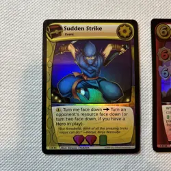 Topps Free Realms TCG Rare Foil Cards Sudden Strike & Troll Queen - Image 2