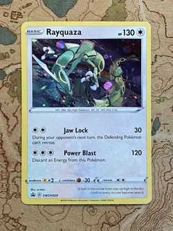 Pokemon Card TCG - Rayquaza SWSH029 Holo Promo Sword & Shield Promo - Image 1
