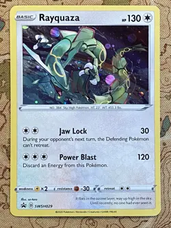 Pokemon Card TCG - Rayquaza SWSH029 Holo Promo Sword & Shield Promo - Image 2