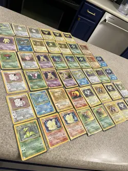 Base Set Pokemon Card Lot 45 Vintage Holos - Image 2