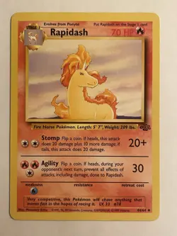 Rapidash Jungle Set 44/64 First Edition Pokemon Trading Card - Image 1