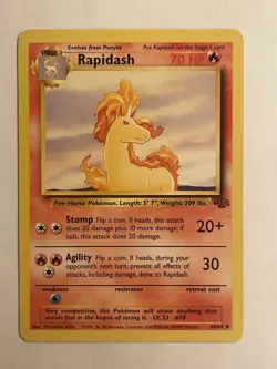 Rapidash Jungle Set 44/64 First Edition Pokemon Trading Card - Image 2
