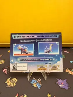Shiny Miraidon/Koraidon GameStop Pokemon Promo Card, Unused Code (2 available) - Image 1