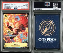 One Piece Card Game Sanji 2023 CS Finalist Event Pack PSA10 English - Image 1