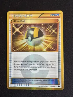 Pokemon TCG Ultra Ball Plasma Freeze 122/116 Secret Rare Card Gold - Image 1