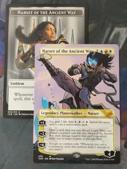 Narset of the Ancient Way - Borderless w/ Emblem | Ikoria | NM | MTG - Image 1