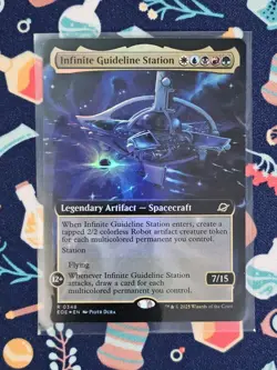 Infinite Guideline Station - Extended FOIL - Edge of Eternities #348 Rare, NM - Image 1
