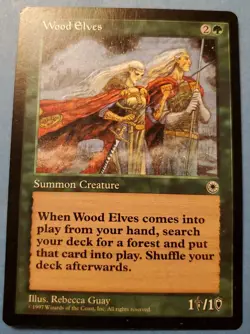 MTG Wood Elves - Portal LP+ Rare English - Image 1