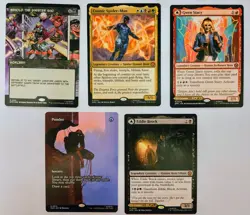 Magic MTG Spiderman Mythic Lot x5 Cosmic, Gwen, Eddie, Ponder, Sinister Six Foil - Image 1
