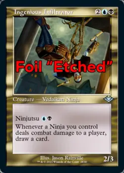 MTG INGENIOUS INFILTRATOR FOIL EXC - INFILTRATA INGEGNOSA - MH2 RETRO EN ETCHED - Image 1