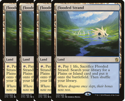 Set 4x Flooded Strand - MtG KTK-EN - Image 1