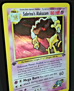 1ST EDITION POKEMON GYM CHALLENGE - SABRINA'S ALAKAZAM #16/132 - HOLO (EX/NM) - Image 1