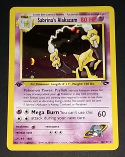 1ST EDITION POKEMON GYM CHALLENGE - SABRINA'S ALAKAZAM #16/132 - HOLO (EX/NM) - Image 2