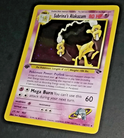 1ST EDITION POKEMON GYM CHALLENGE - SABRINA'S ALAKAZAM #16/132 - HOLO (EX/NM) - Image 4