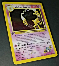 1ST EDITION POKEMON GYM CHALLENGE - SABRINA'S ALAKAZAM #16/132 - HOLO (EX/NM) - Image 5