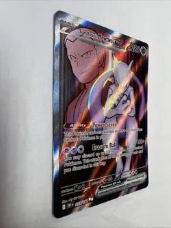 Pokemon Mewtwo EX TCG Team Rockets 213/182 Full Art Destined Rivals English - Image 2