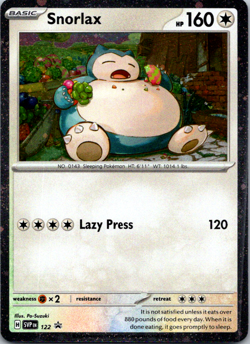 Pokemon TCG Snorlax SVP 122 Promo NM Cosmos Holo Twilight Masquerade - Image 1