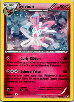 Pokemon TCG Sylveon Furious Fists 72/111 Exclusive Cracked Ice Holo Exclusive - Image 1