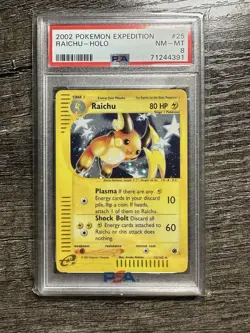 2002 Pokemon Expedition 25/165 Raichu Holo NM-MT PSA 8 - Image 2