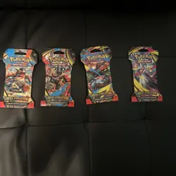 Pokemon TCG (4) Mega Evolutions Sleeved Booster Packs - Full Art Set - Image 1