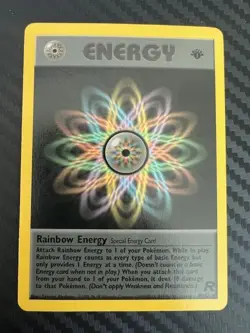 Pokemon TCG 1st Edition Rainbow Energy 80/82 Non-Holo Vintage LP - Image 1