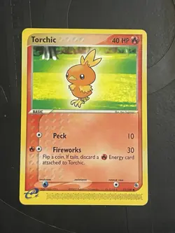 Torchic 73/109 EX Ruby & Saphire Pokemon TCG LP - Image 1