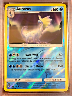Aurorus Reverse Holo Rare #28 - PSA MINT 9 - 2018 SM Forbidden Light - Pokemon - Image 5