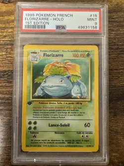 1999 Pokemon French Base Set #15 Venusaur Holo 1st Edition PSA 9 49631158 Graded - Image 1