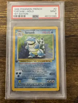 1999 Pokemon French Base Set #2 Blastoise Holo 1st Edition PSA 9 48131085 Graded - Image 1