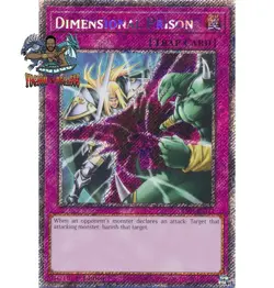 Yugioh! 1x Dimensional Prison RA04-EN132 Platinum Secret Rare 1st Ed NM - Image 1