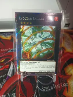 Yugioh Evolzar Laggia RA04-EN160 1st Ed Platinum Secret Rare NM - Image 1