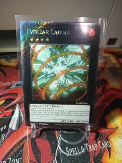 Yugioh Evolzar Laggia RA04-EN160 1st Ed Platinum Secret Rare NM - Image 2