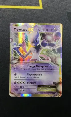 Pokemon Mewtwo EX TCG Holo Ultra Rare Card Evolutions 52/108 - Image 1