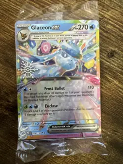 Glaceon EX Prismatic Evolutions Stamped Promo Card 026/131 Surprise Box Sealed - Image 1