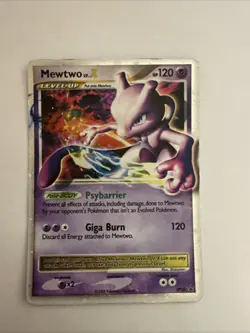 Pokemon TCG Mewtwo LV.X Black Star Promo DP28 Holo Card - Image 1