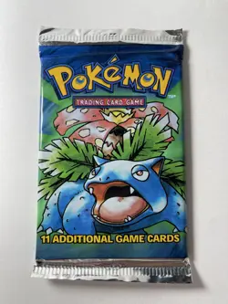 Pokemon Base Set Booster Pack - Unlimited - Venusaur - Short - Factory Sealed - Image 1