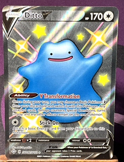 MINT Ditto V - SV118/SV122 Shining Fates FULL ART SHINY Pokemon card - Image 1