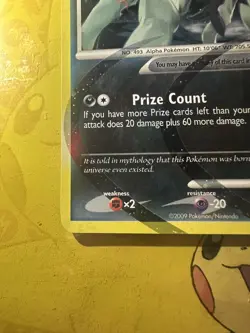 Arceus AR1 Platinum Arceus Holo Rare Pokemon Card LP - Image 2
