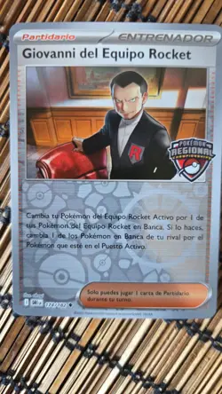 SPANISH Team Rocket's Giovanni 174/182 Destined Rival Regional Promo Pokemon TCG - Image 1