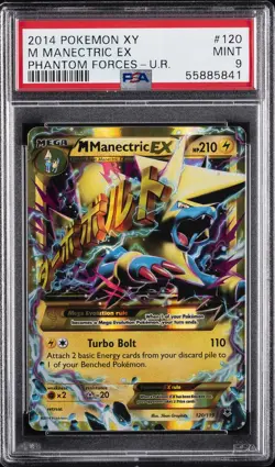2014 POKEMON XY PHANTOM FORCES ULTRA RARE #120 M MANECTRIC EX PSA 9 - Image 1