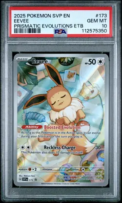 2025 POKEMON SVP EN-SV BLACK STAR PROMO #173 EEVEE PSA 10 - Image 1