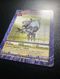 GOLD Holo TEXT MetalTyrannomon BO-145 Digi-Battle Series 3 Digimon Card 2000 MP - Image 2